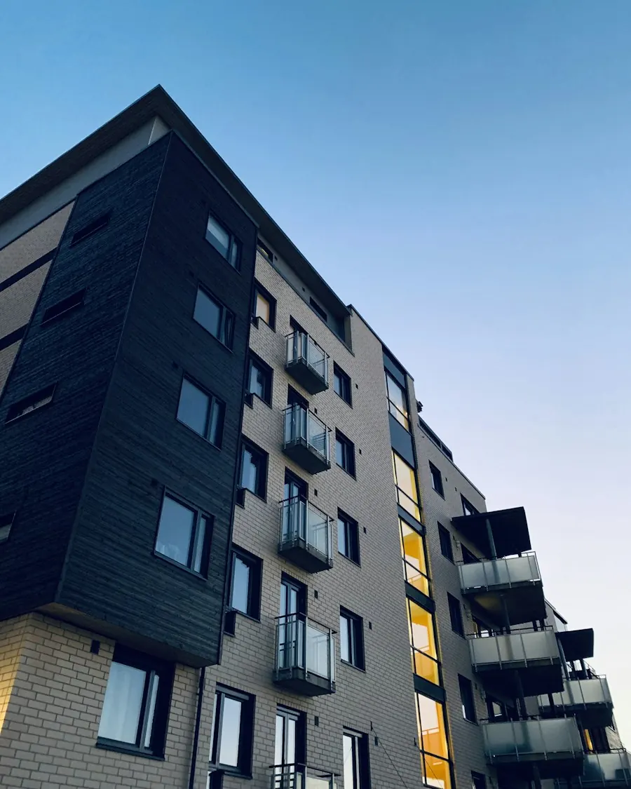 Modern apartment building exterior
